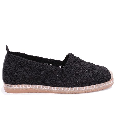Dagoster DZA07-115526380 Siyah Triko Günlük Espadril Kadın Ayakkabı