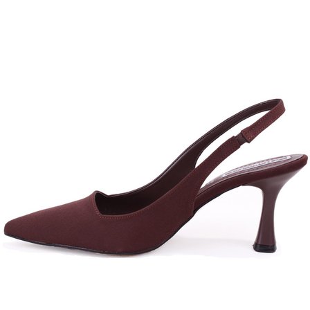Dagoster DZA07-1296052 Kahve 7,5 cm İnce Topuklu Klasik Kadın Ayakkabı