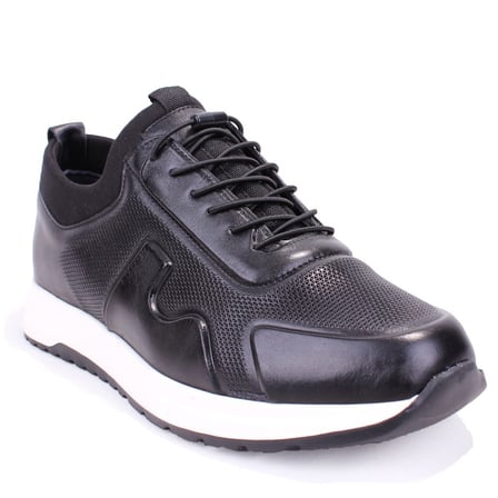 Dagoster DMA08-1061 Siyah Ortopedik Günlük Slip On  Erkek Deri Ayakkabı