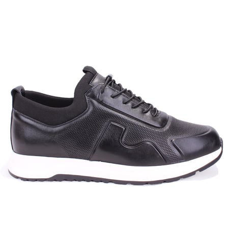 Dagoster DMA08-1061 Siyah Ortopedik Günlük Slip On  Erkek Deri Ayakkabı