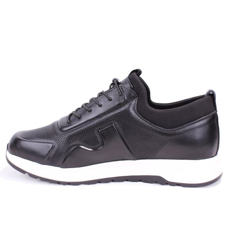 Dagoster DMA08-1061 Siyah Ortopedik Günlük Slip On  Erkek Deri Ayakkabı
