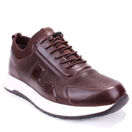 Dagoster DMA08-1061 Kahve Ortopedik Günlük Slip On  Erkek Deri Ayakkabı