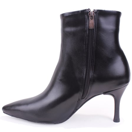 Dagoster DZA07-3372050 Siyah Klasik Fermuarlı 8 cm İnce Topuklu Kadın Bot