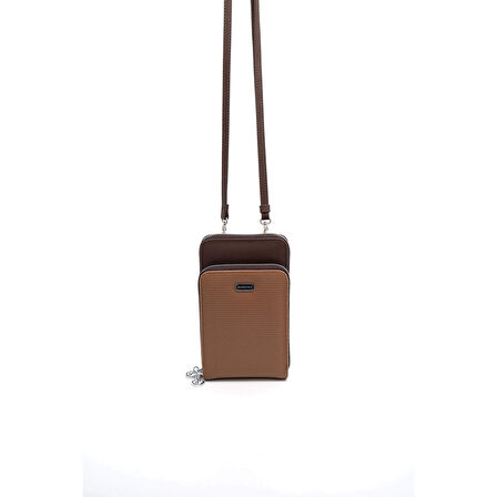 Silver Polo  Kadın Portföy Çantası 1011-45699 SILVER POLO BAYAN PORTFÖY M86 KARAMEL-MAT KAHVE