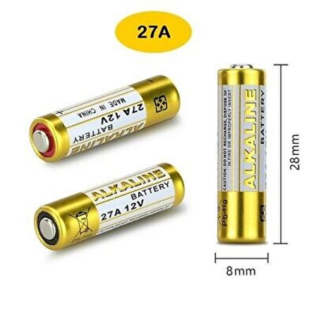 Mettzchrom 27a 12v Alkalin Pil 15 Adet Oto Ve Kapı Kumanda Pili