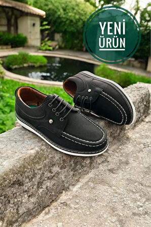 siyah nubuk deri comfort hafif taban ortopedik erkek ayakkabı 40,41,42,43,44,45 Siyah / 40
