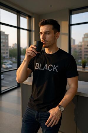 Erkek Slim Fit Bisiklet Yaka T-shirt