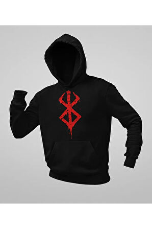 Anime Berserk Dizi Baskılı Unisex Oversize Hoodie