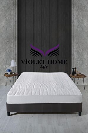 Violet Life Kapitone Fitted 150 x 200 Su Geçirmez Alez Beyaz