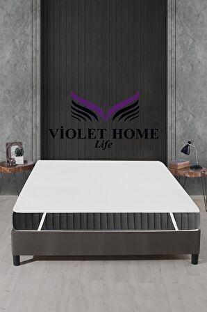 Violet Life Pamuklu 160 x 200 Su Geçirmez Alez Beyaz