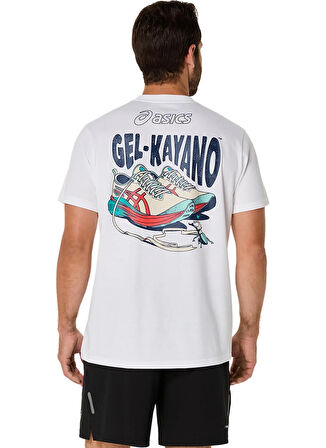 2031F026-101 ROAD GRAPHIC SS TEE Beyaz Yuvarlak Yaka Normal Kalıp Baskılı Erkek  T-Shirt