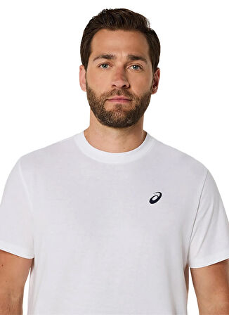 2031F026-101 ROAD GRAPHIC SS TEE Beyaz Yuvarlak Yaka Normal Kalıp Baskılı Erkek  T-Shirt