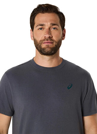 2031F026-021 ROAD GRAPHIC SS TEE Gri Yuvarlak Yaka Normal Kalıp Baskılı Erkek  T-Shirt