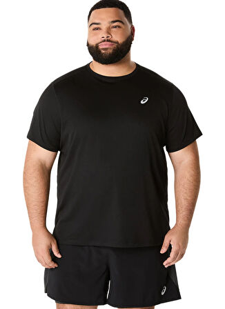 2011D221-001 ASICS CORE SS TOP Siyah Yuvarlak Yaka Normal Kalıp Erkek T-Shirt