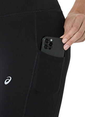 2012D169-001 ASICS CORE TIGHT Siyah Lastikli Bel Dar Kalıp Kadın Tayt