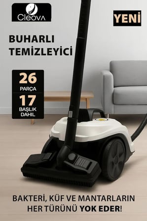 Cleova CLV-4041 26 Parça Buharlı Temizlik Makinası 2000W 5Bar