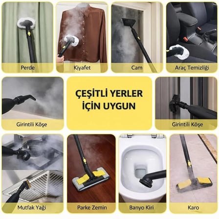Cleova CLV-4041 26 Parça Buharlı Temizlik Makinası 2000W 5Bar