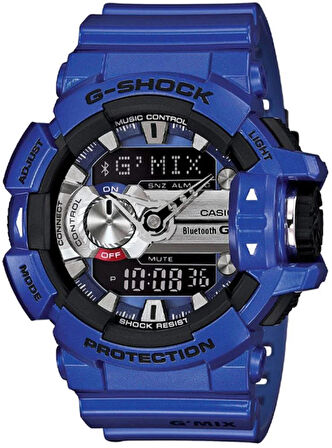 Casio G-Shock GBA-400 Mavi Parlak Orijinal Silikon Saat Kordonu