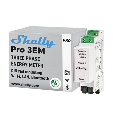 Shelly Pro 3EM 120A 3 Faz Enerji Ölçer