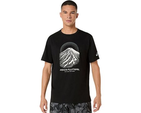 Asics FUJITRAIL LOGO SS TOP Erkek Koşu Tişörtü 2011D527-001 Siyah