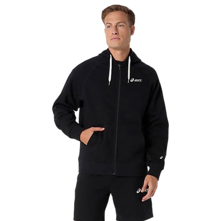 Logo Fleece Full-Zip Erkek Siyah Koşu Eşofman Üstü 2031F325-001
