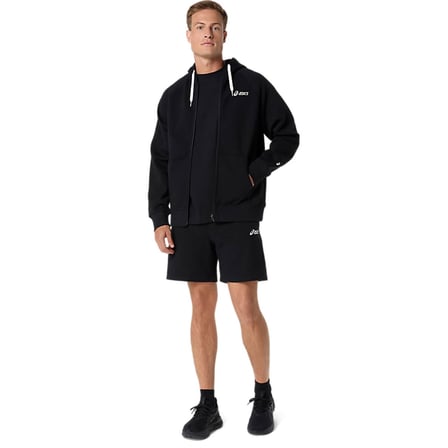 Logo Fleece Full-Zip Erkek Siyah Koşu Eşofman Üstü 2031F325-001