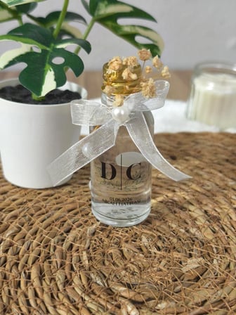 Pamuğum Atelier Çitos Çiçekli 30 ml Kolonya Cam Şişe Hediyelik Düğün, Nikah, Kına ve Nişan Hediyeliği (15 Adet)