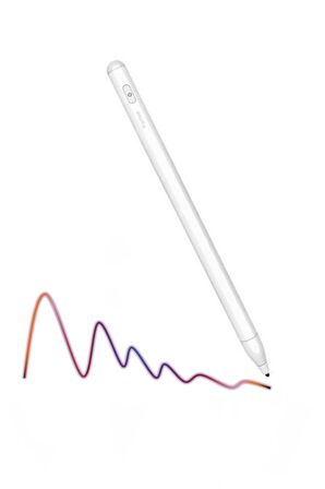 Apple iPad 9.7 2018 (6.Nesil) Uyumlu Eğime Göre Çizgi Kalınlığı Değişen Şarjlı Dokunmatik Ekran Kalemi Stylus Pen