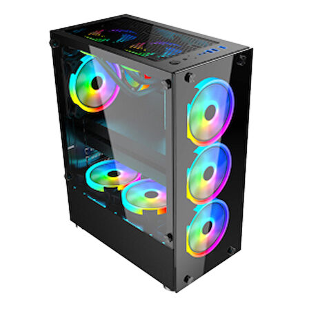 Gameforce Glass 600 W 4 Fanlı Siyah ATX Oyuncu Bilgisayar Kasası