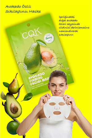 10 Adet Avokado Omega3 Sıkılaştırıcı Yüz Maskesi Meyan Kökü Özü Destekli XLM144