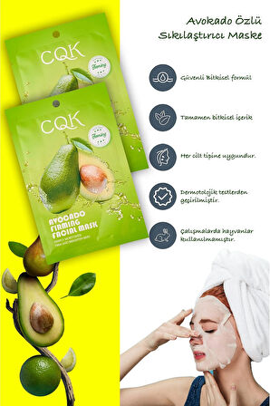 10 Adet Avokado Omega3 Sıkılaştırıcı Yüz Maskesi Meyan Kökü Özü Destekli XLM144