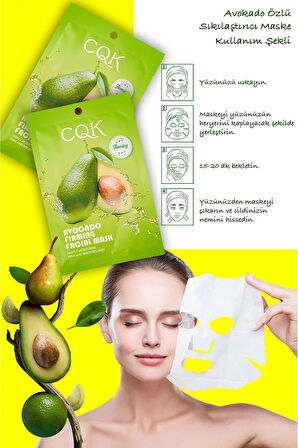 10 Adet Avokado Omega3 Sıkılaştırıcı Yüz Maskesi Meyan Kökü Özü Destekli XLM144