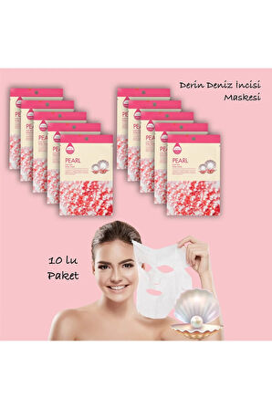 10 Adet Derin Deniz İnci Maskesi Hanımeli Özlü Deep Sea Pearl Mask XLM434