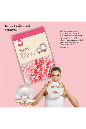 10 Adet Derin Deniz İnci Maskesi Hanımeli Özlü Deep Sea Pearl Mask XLM434