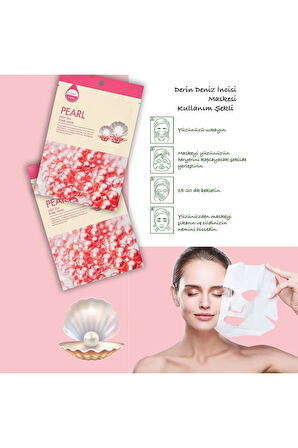 10 Adet Derin Deniz İnci Maskesi Hanımeli Özlü Deep Sea Pearl Mask XLM434