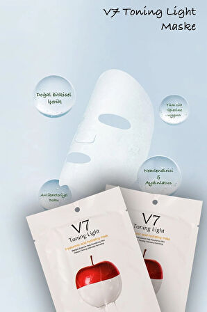 10 Adet One Toning Light Sticking Anında Aydınlatıcı Yatıştırıcı Vitamin Maskesi XLMV7