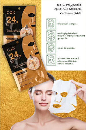 5 Adet 24K Gold Maske Sodyum Hyalüronik Asit Kolajen Çinko Gözenek Renk Onarım Yüz Maskesi