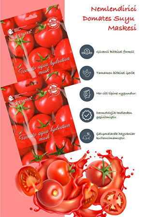 5 Adet Domates Suyu Onarıcı Yüz Maskesi Aqua Hydration Mask XLM90
