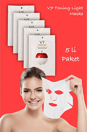 5 Adet One Toning Light Sticking Anında Aydınlatıcı Yatıştırıcı Vitamin Maskesi XLMV7