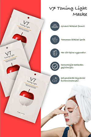 5 Adet One Toning Light Sticking Anında Aydınlatıcı Yatıştırıcı Vitamin Maskesi XLMV7