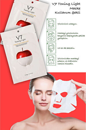5 Adet One Toning Light Sticking Anında Aydınlatıcı Yatıştırıcı Vitamin Maskesi XLMV7