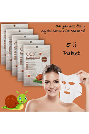 5 Adet Salyangoz Maskesi Aydınlatıcı Hidrasyon Centella Asiatica Özlü Snail Brightening XLM106