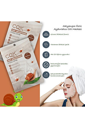 5 Adet Salyangoz Maskesi Aydınlatıcı Hidrasyon Centella Asiatica Özlü Snail Brightening XLM106