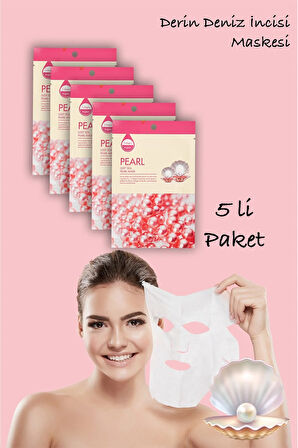 5 Adet Derin Deniz İnci Maskesi Hanımeli Özlü Deep Sea Pearl Mask XLM434