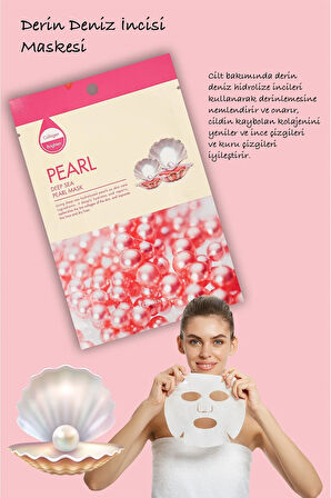 5 Adet Derin Deniz İnci Maskesi Hanımeli Özlü Deep Sea Pearl Mask XLM434
