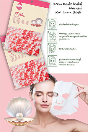 5 Adet Derin Deniz İnci Maskesi Hanımeli Özlü Deep Sea Pearl Mask XLM434