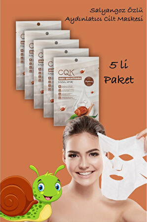 5 Adet Salyangoz Maskesi Aydınlatıcı Hidrasyon Centella Asiatica Özlü Snail Brightening XLM106