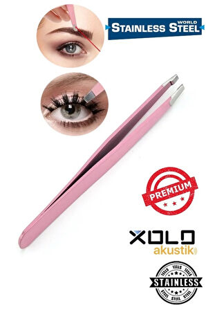 Akustik Cımbız Serisi Renkli Çelik Cımbız Kalın Kesik Uçlu Yan Kıl Tüy Cımbızı XLC520B