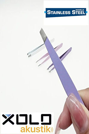 Akustik Cımbız Serisi Renkli Çelik Cımbız Kalın Kesik Uçlu Yan Kıl Tüy Cımbızı XLC520C