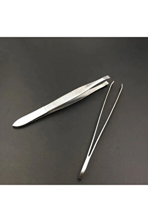 Metalik Gri Klasik Düz Uçlu Kaydırmaz Cımbız XLC505